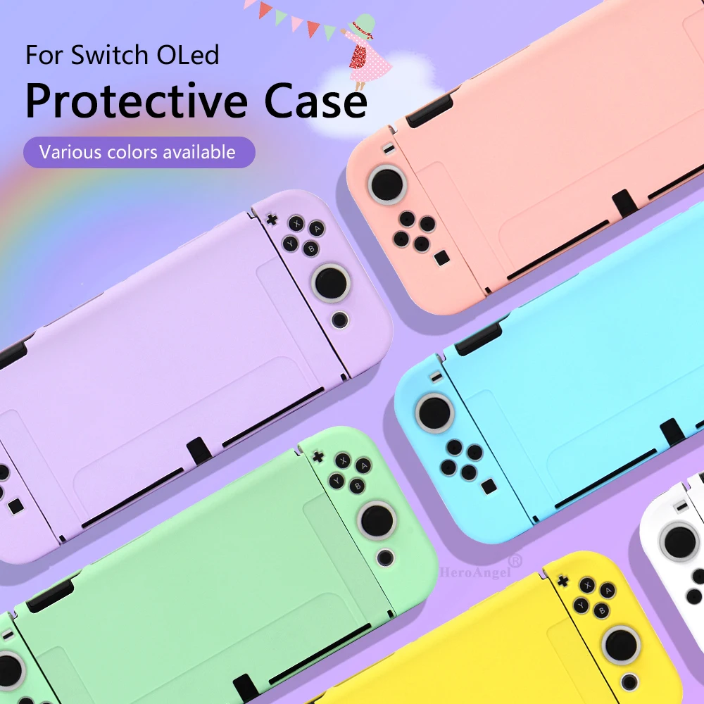 스위치 OLED 액세서리용 9가지 색상 보호 쉘 NS  - Gaming Console Bag 리뷰 및 가격