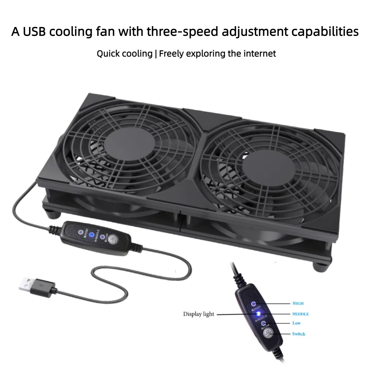 3단 속도 조절 기능이 있는 듀얼 USB 냉각 팬 |  - Gaming Console Pc 리뷰 및 가격