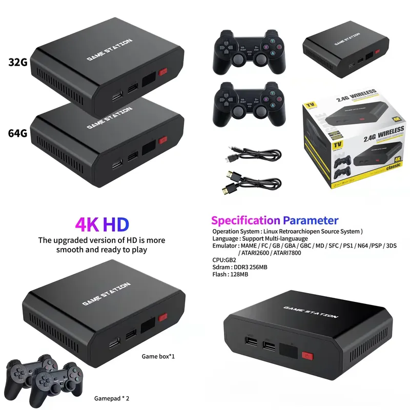 M8plus HD 비디오 게임 콘솔 박스 2.4G 듀얼 - Gaming Console With Games 리뷰 및 가격