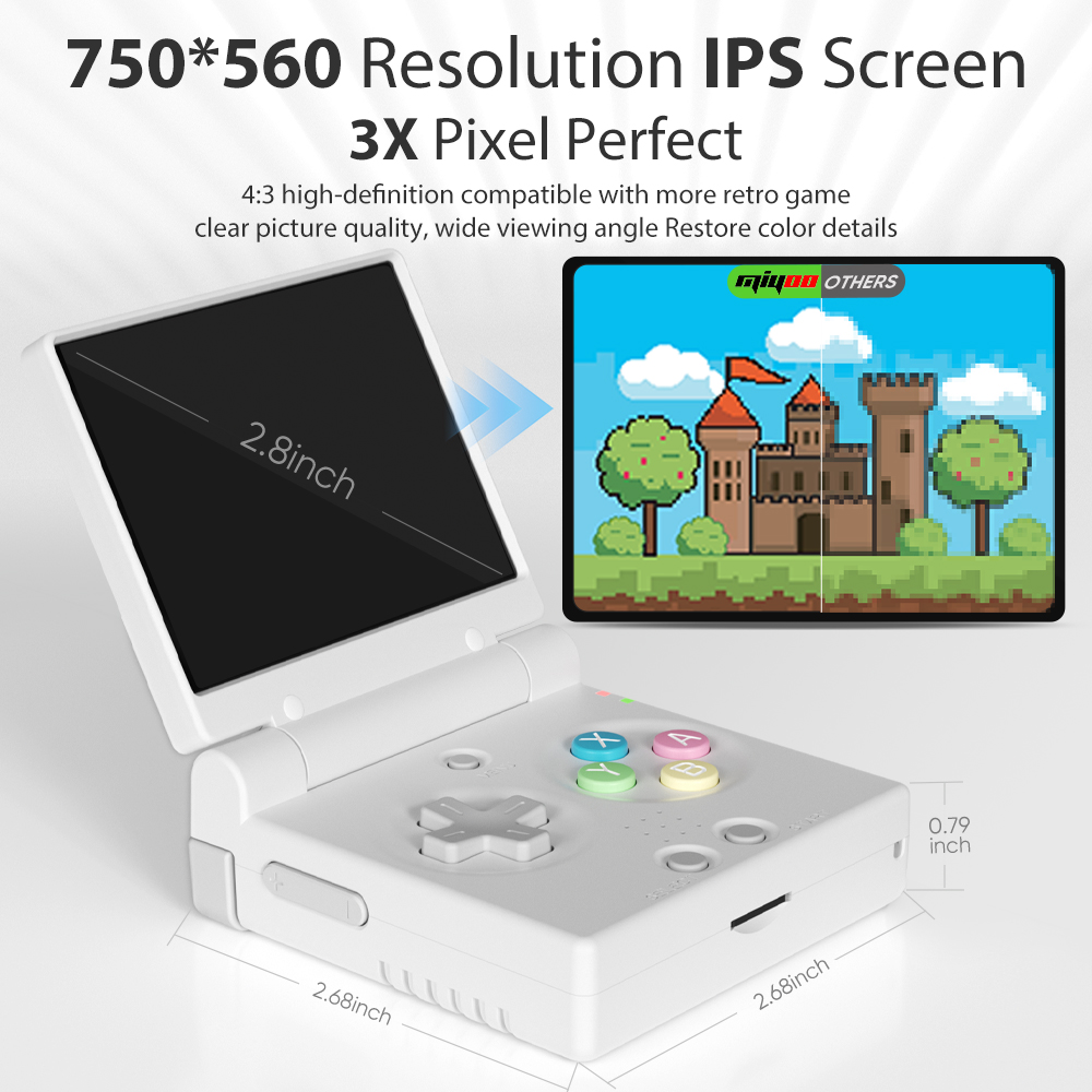 미유 미니 플립 레트로 휴대용 게임기 - 2.8인치 I - Gaming Console Zone 리뷰 및 가격