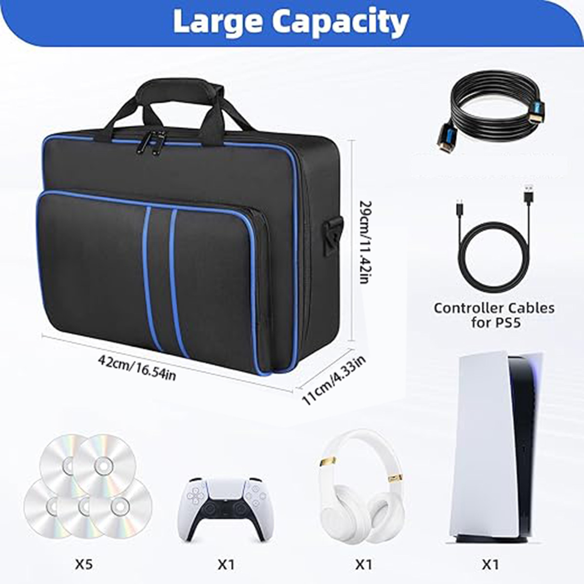 PS5 여행용 보호 케이스, CD/디지털 콘솔, 컨트롤 - Gaming Console Bag 리뷰 및 가격