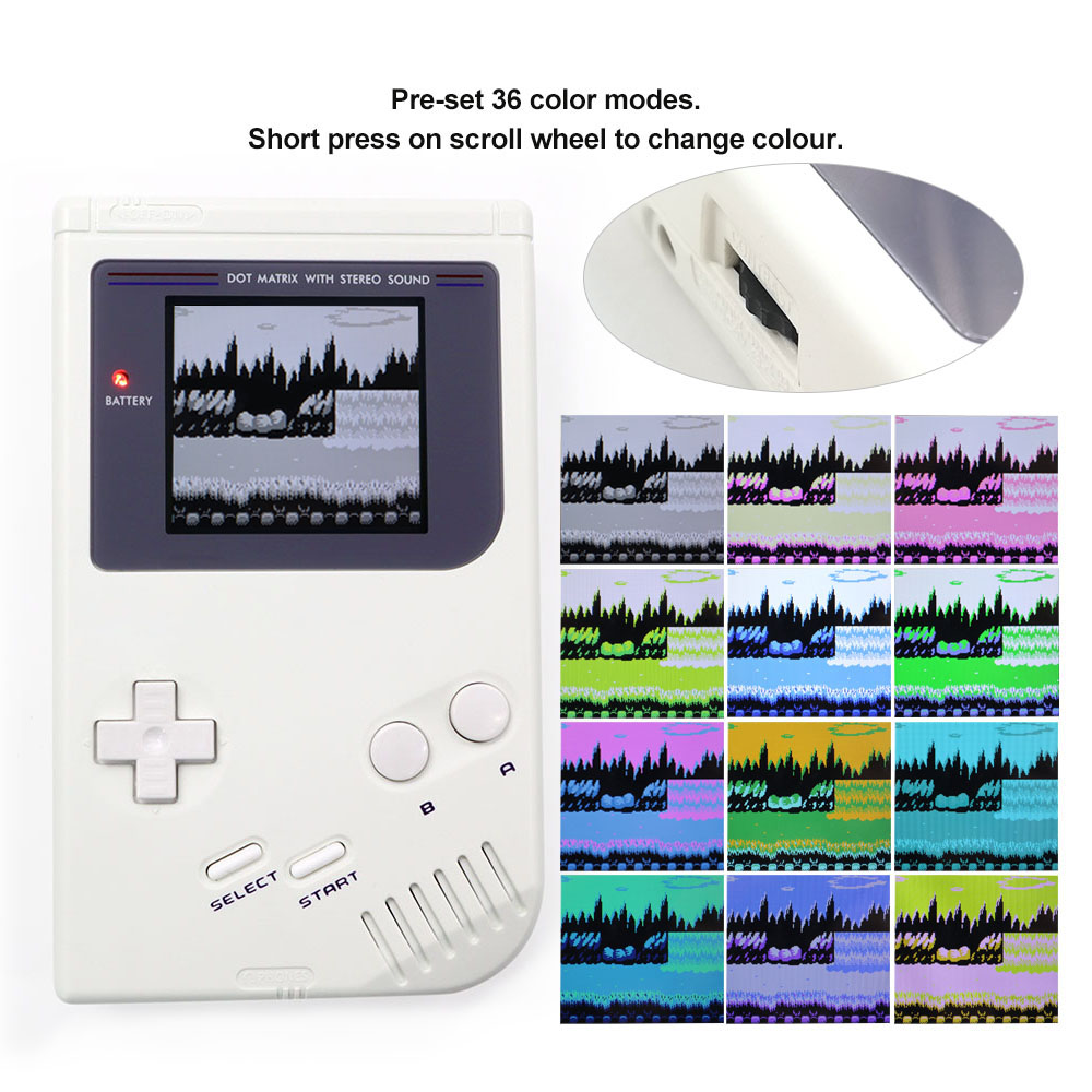 36가지 색상 변환 모드 RIPS 스크린 GBO DMG - Gaming Console Gp Pro 리뷰 및 가격