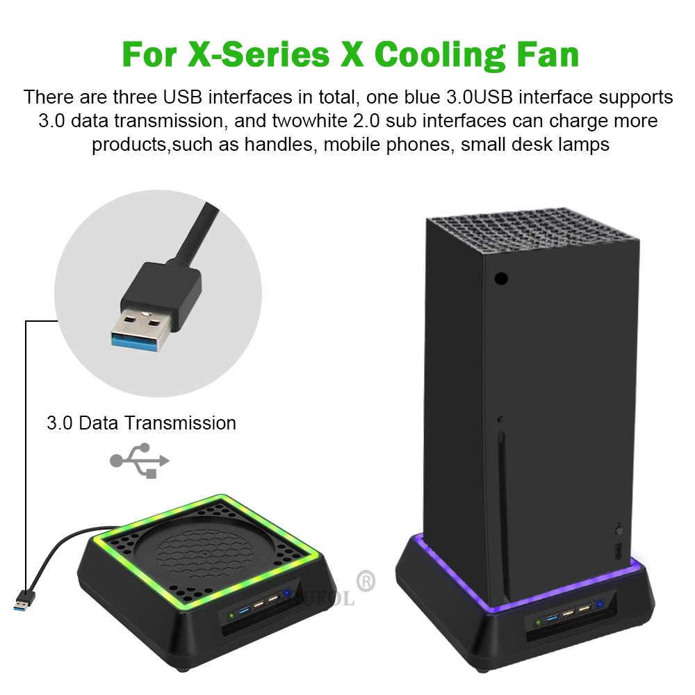 Xbox 시리즈 X 콘솔용 냉각 팬 LED 조명 외부  - Microsoft Console Xbox Series X 리뷰 및 가격